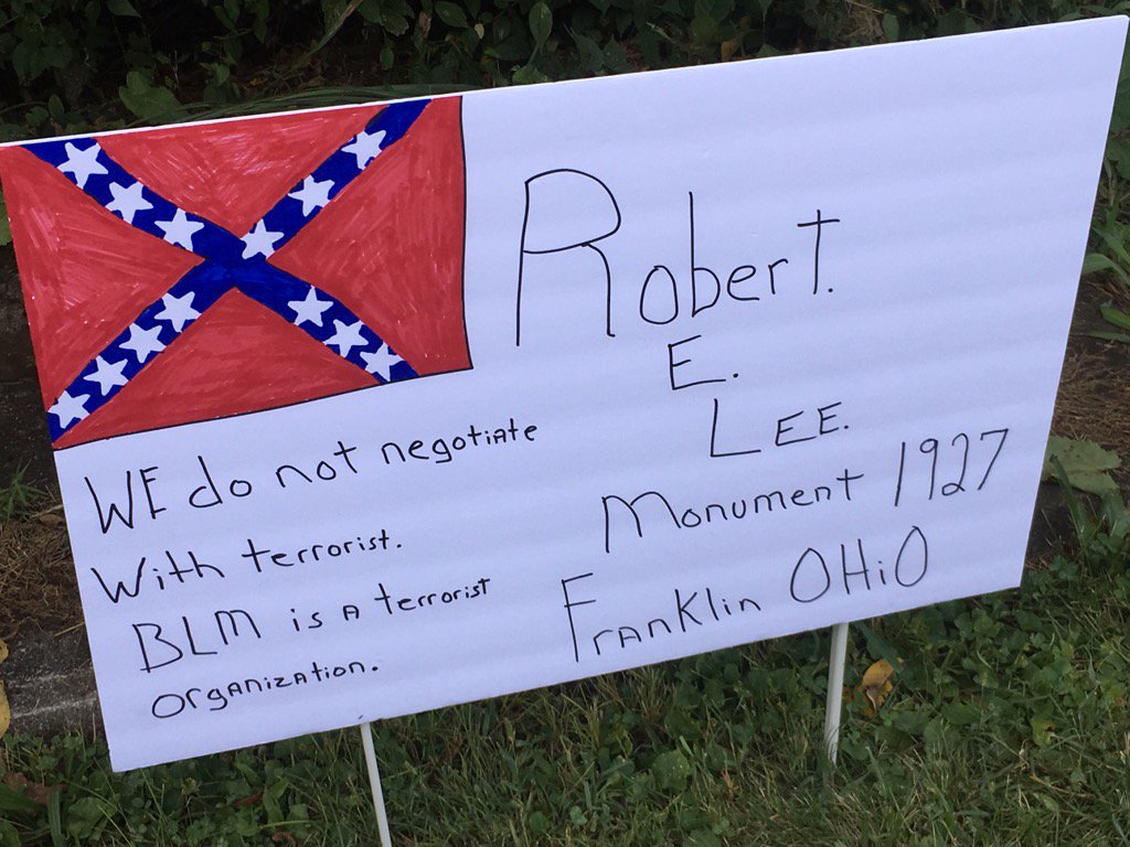 A Picture of the Sign, The monument was hauled away overnight. Image Source: WCPO