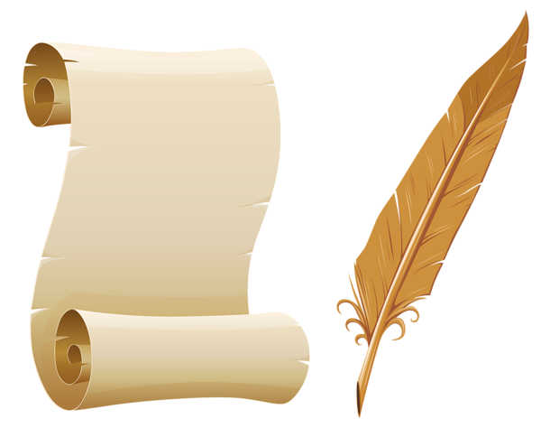 Scroll & Quill Clip art